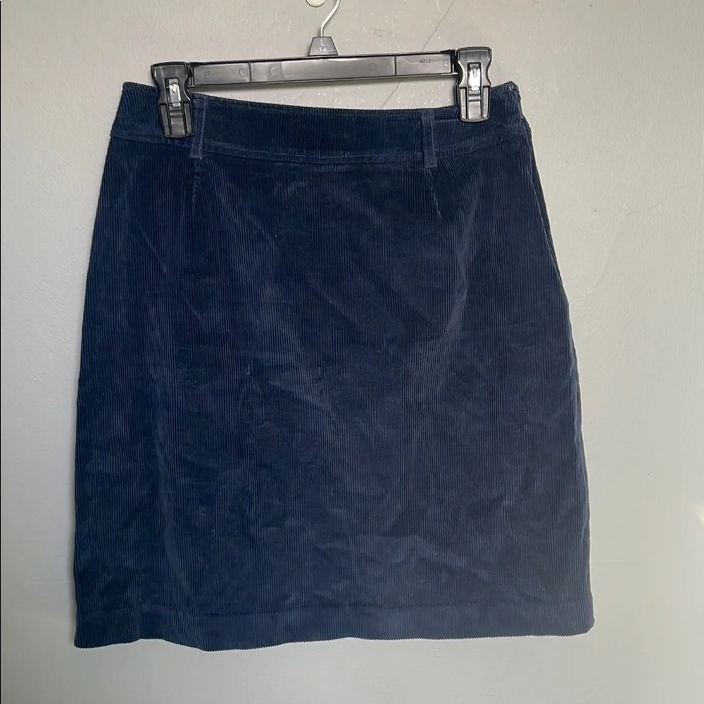 Liz Claiborne Liz Sport Size 6 Navy Corduroy Cotton Skirt prep office classic